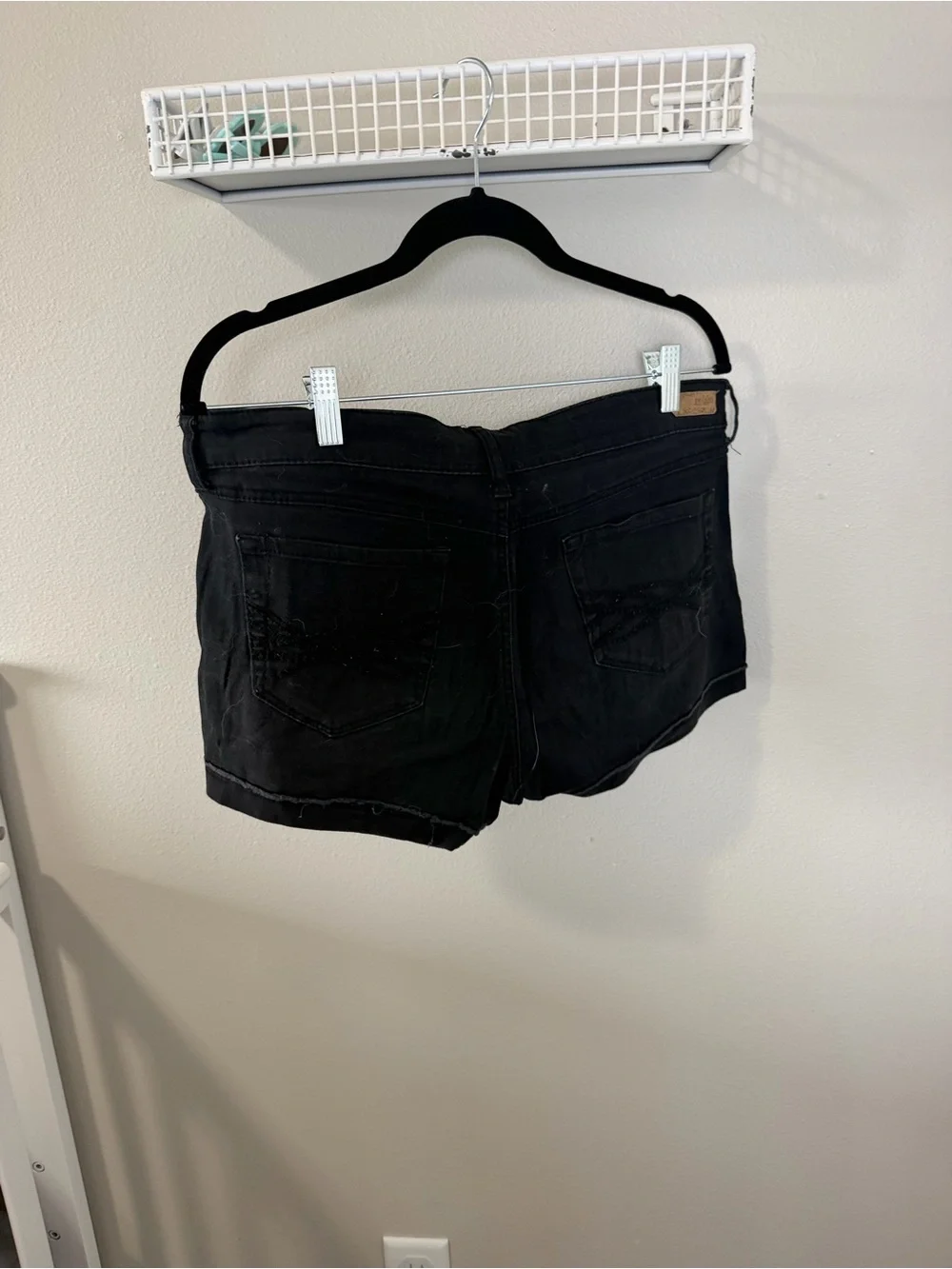 Reign Black Denim Jean Shorts